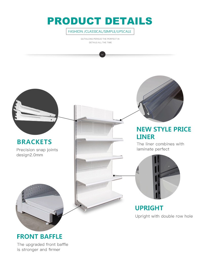 single side store shelving shop wall shelves supermarket shelves