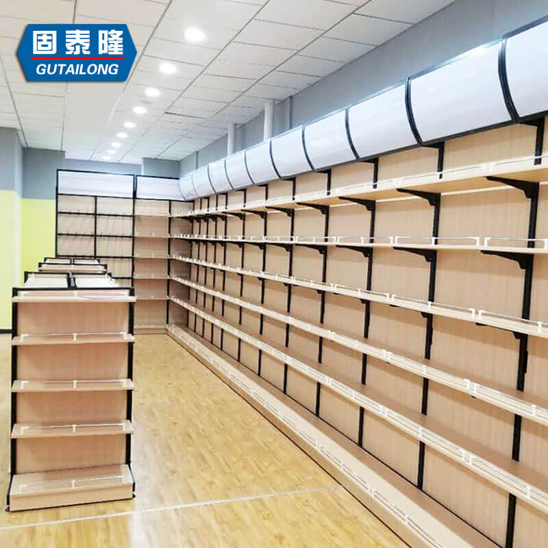Steel wood shelf