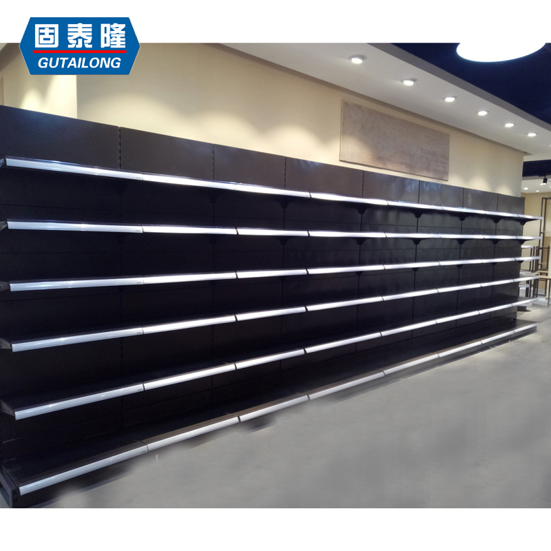 single side store shelving shop wall shelves supermarket shelves