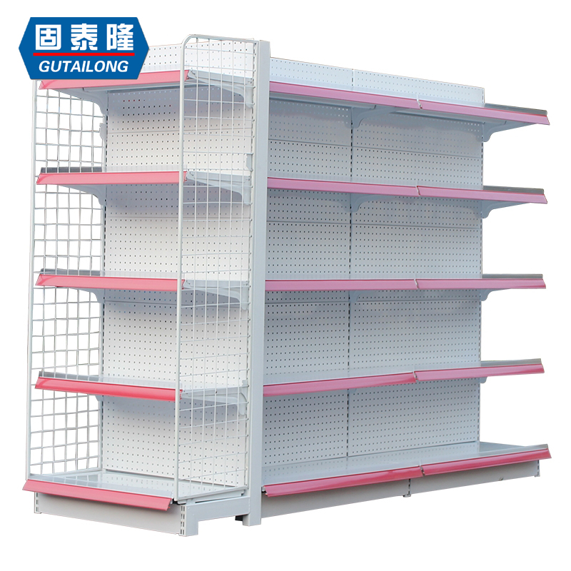 Double Sided Supermarket Gondola Shelf