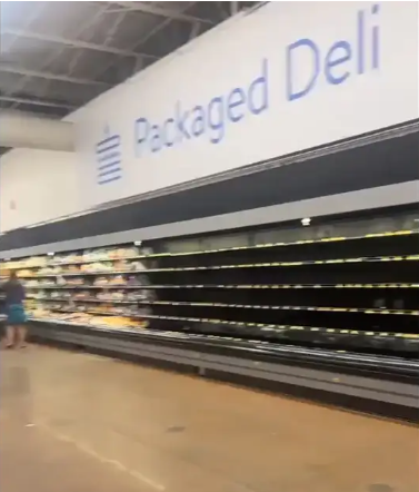 A Customer Reveals Empty Grocery Shelves