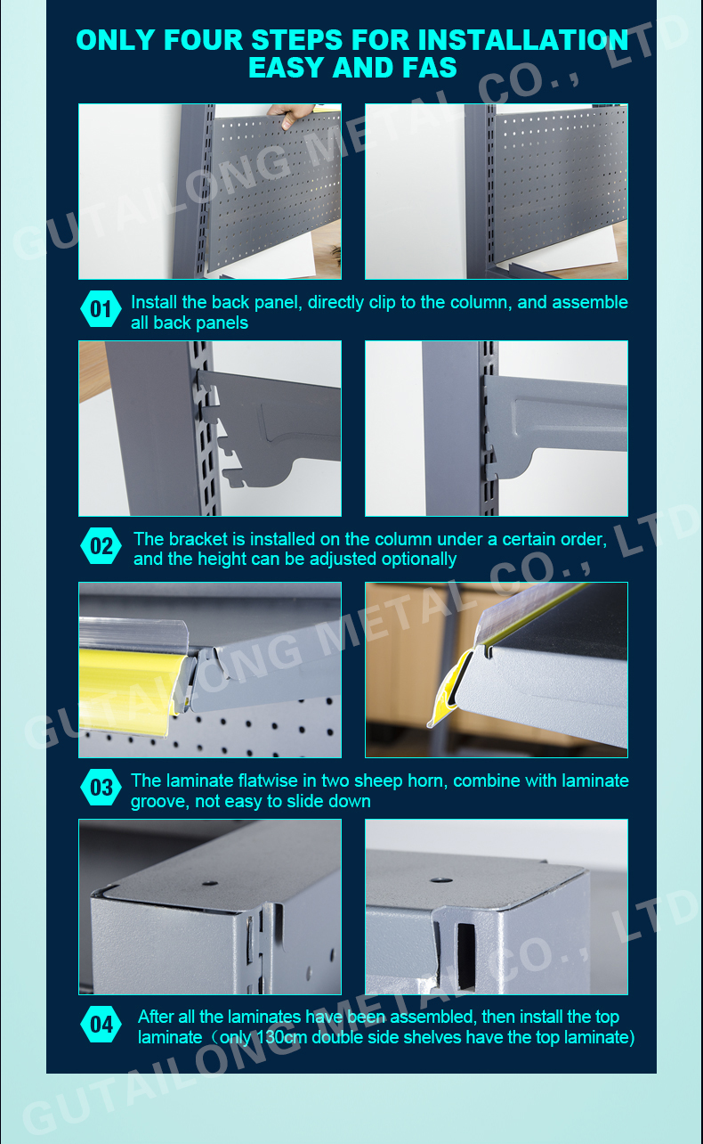 How to install supermarket shelves