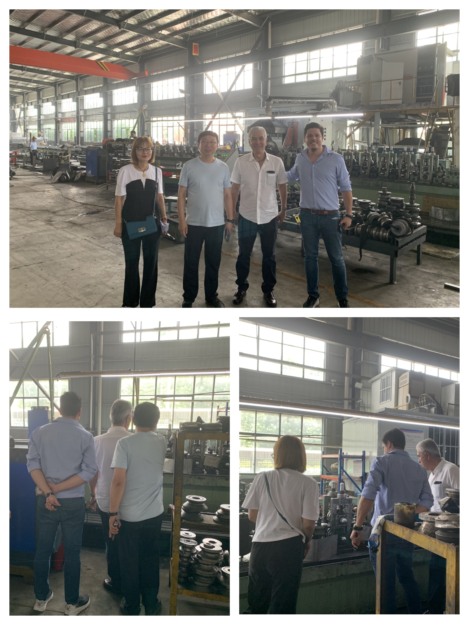 Customers visit the factory