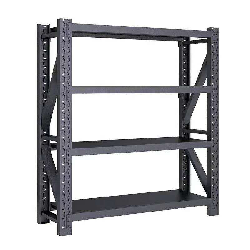 black medium duty warehouse storage rack display